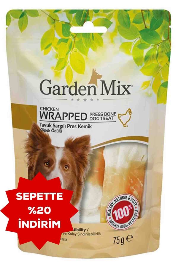 Gardenmix Sargılı Pres Kemik Köpek Ödül Maması 75gr