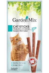 GARDEN MIX - Garden Mix Somonlu Kedi Ödül Çubuğu 3x15gr