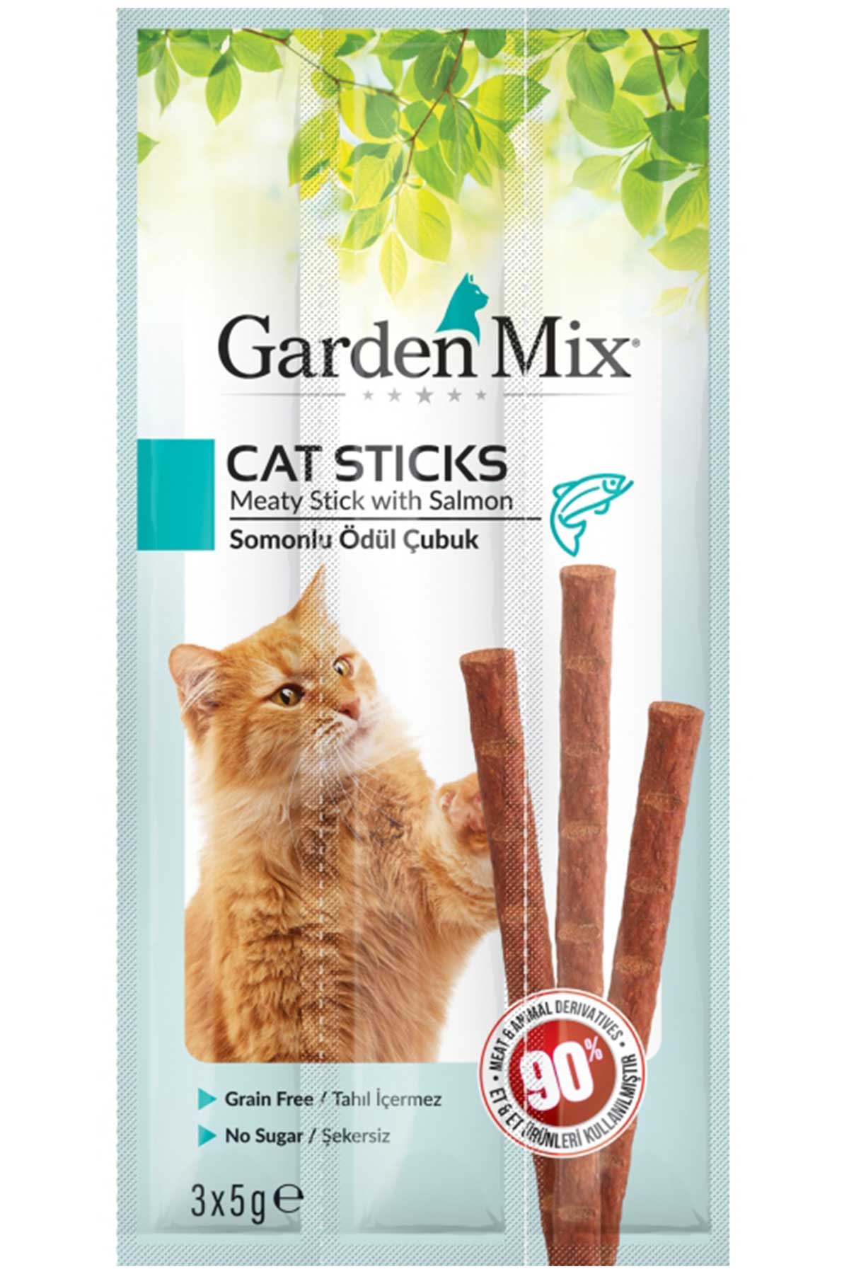 Garden Mix Somonlu Kedi Ödül Çubuğu 3x5gr