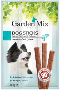 GARDEN MIX - Garden Mix Somonlu Köpek Ödül Çubuğu 3x11gr