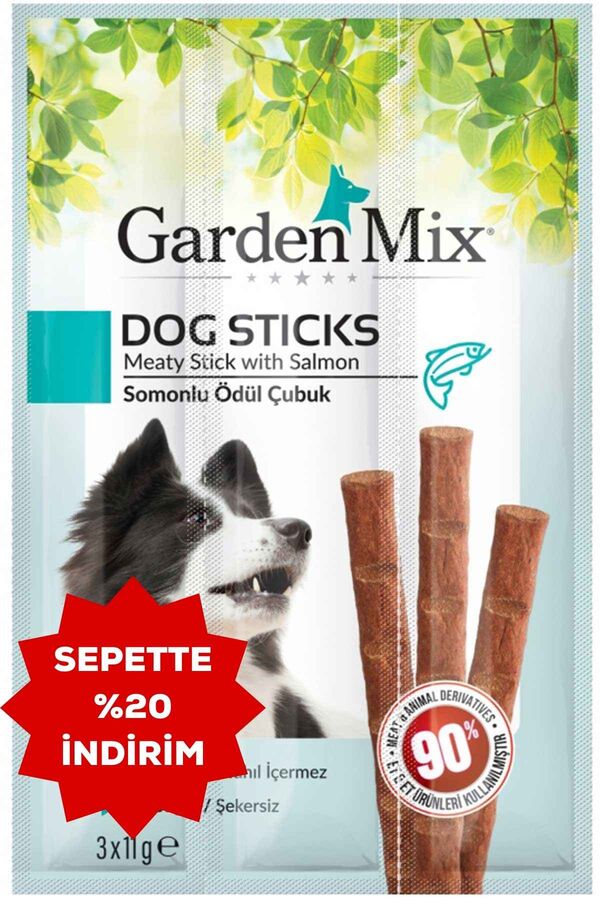 Garden Mix Somonlu Köpek Ödül Çubuğu 3x11gr