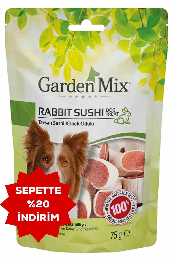 Gardenmix Tavşan Sushi Köpek Ödül Maması 75gr