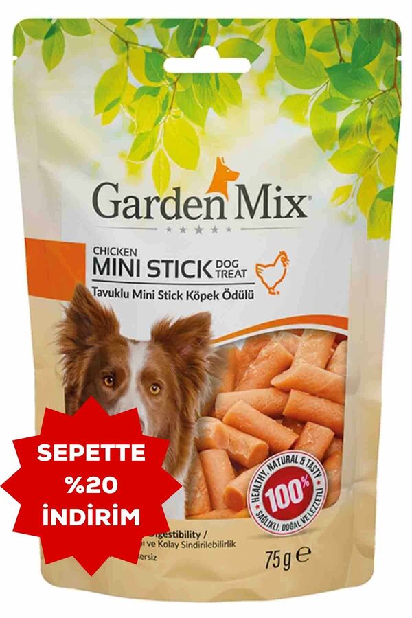 Gardenmix Tavuklu Mini Stick Köpek Ödül Maması 75gr