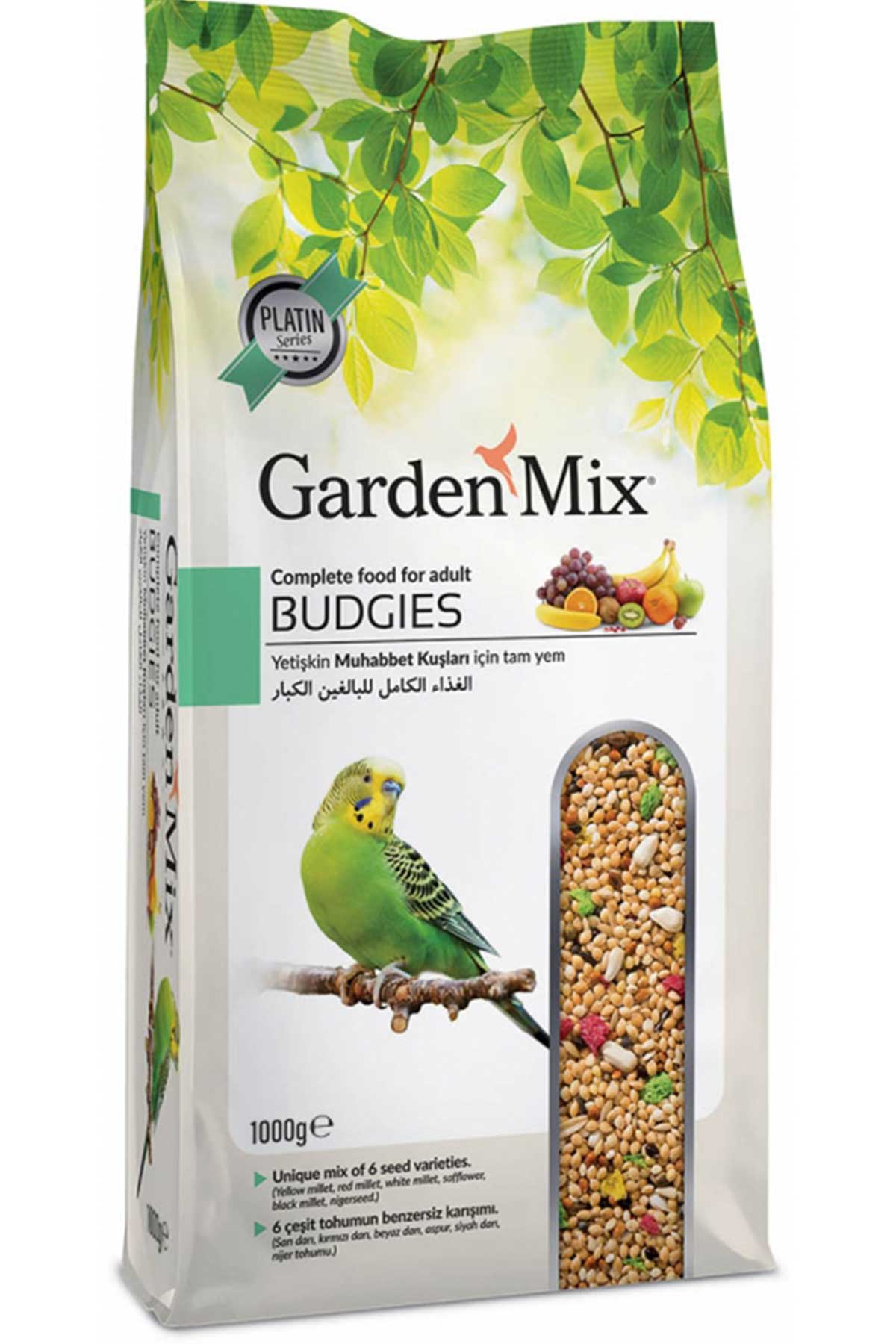 Garden Mix Platin Meyveli Muhabbet Kuşu Yemi 1kg