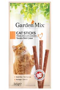 GARDEN MIX - Garden Mix Tavuk Etli Kedi Ödül Çubuğu 3x15gr