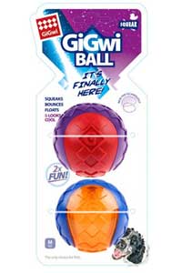 GIGWI - Gigwi Ball Sert Top Şeffaf Renkli Köpek Oyuncağı 2li
