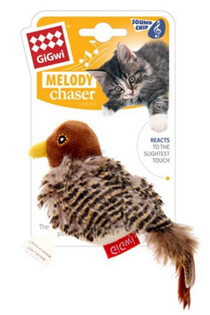 GIGWI - Gigwi Melody Chaser Doğal Tüylü Kuş Kedi Oyuncağı