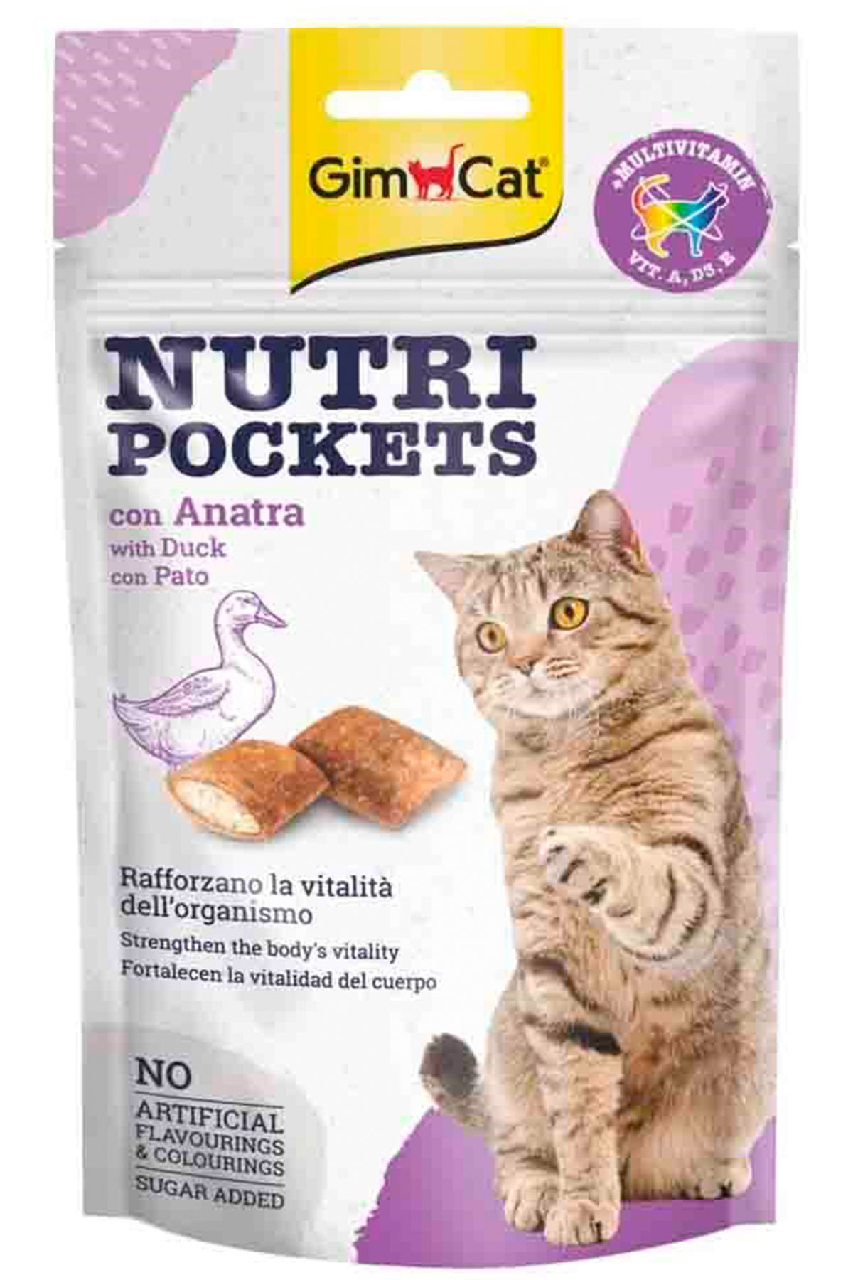 GimCat Nutripockets Ördekli Kedi Ödülü 60gr