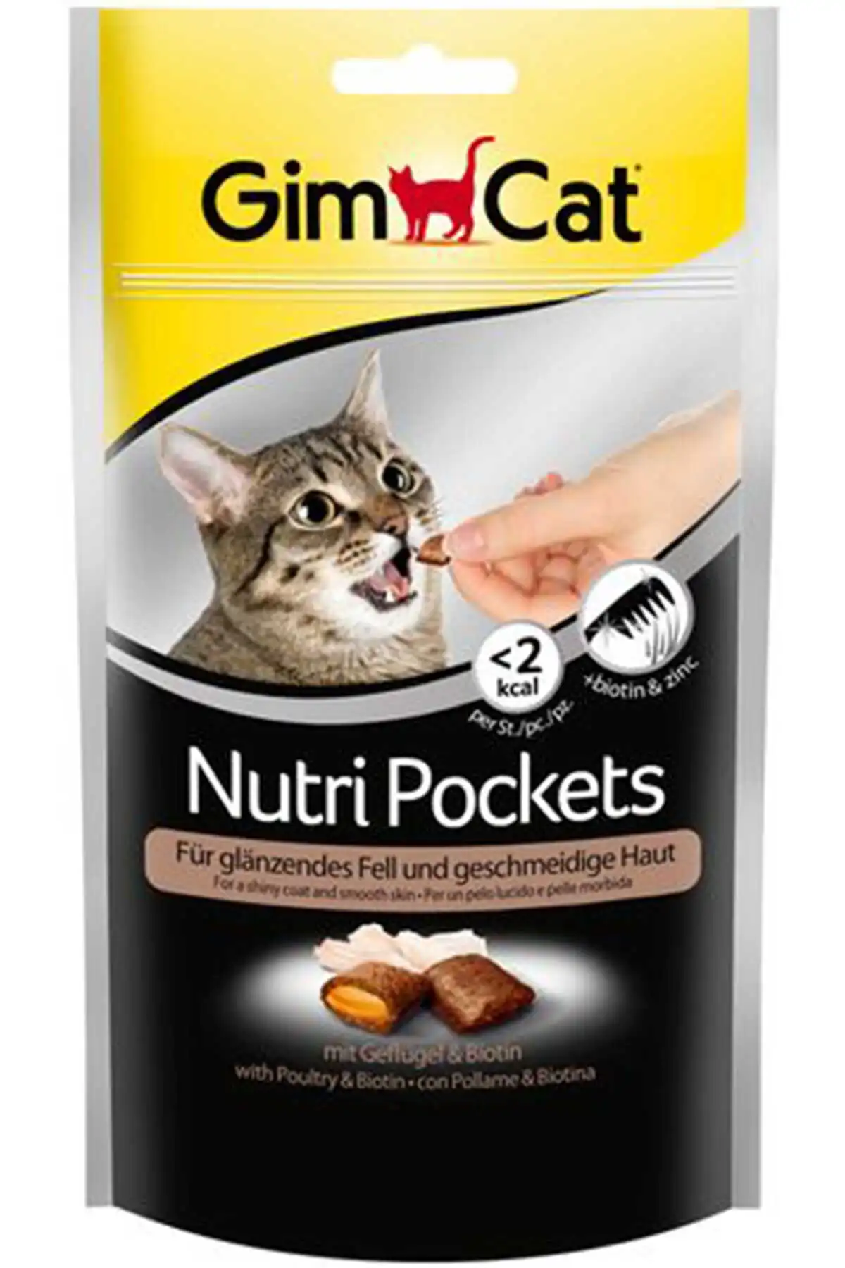 GIMCAT - Gimcat Kedi Ödül Tableti Nutri Pockets Tavuk Biotin 60gr