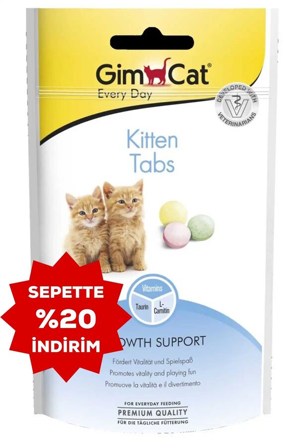 GimCat Kitten Tabs Yavru Kedi Ödül Tableti 40gr
