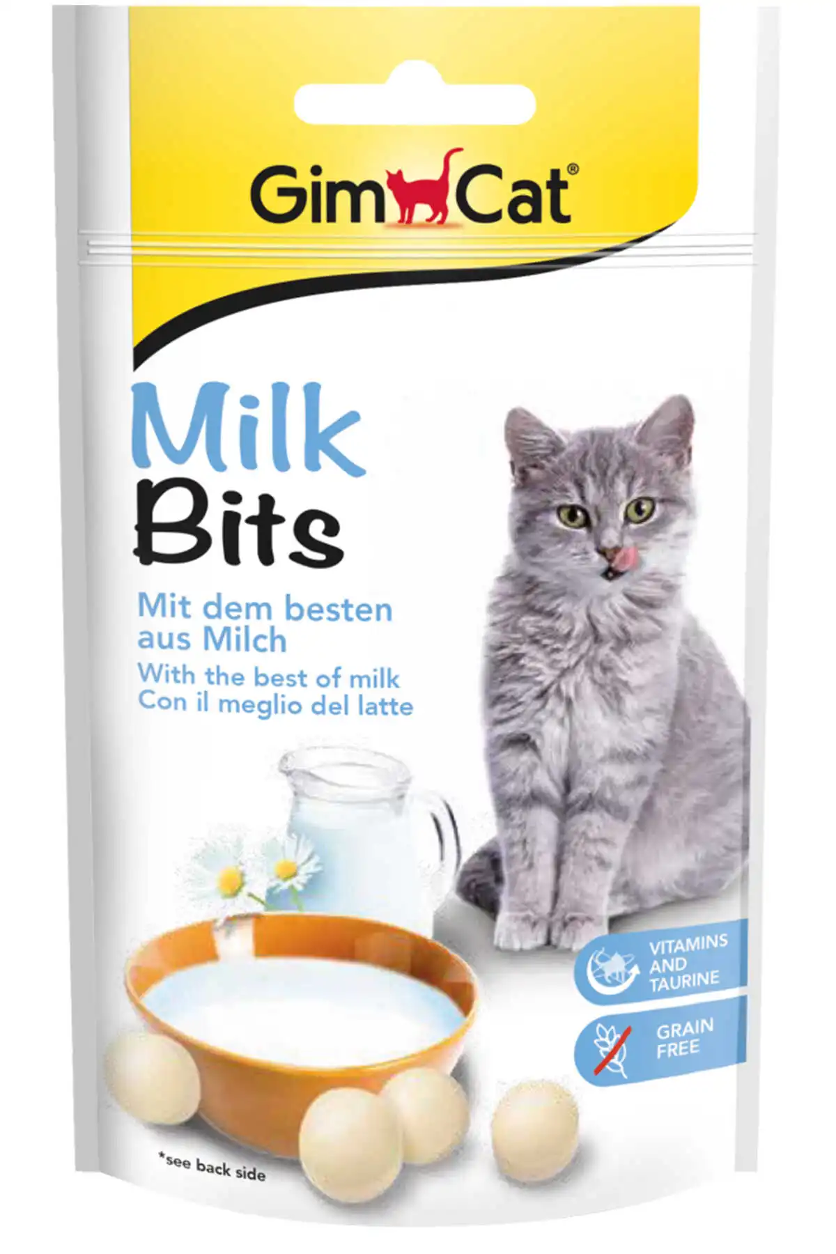 GimCat MilkBits Sütlü Kedi Ödül Tableti 40gr - Thumbnail