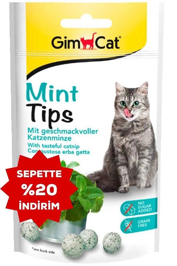 GimCat Mint Tips Naneli Kedi Ödül Tableti 40gr