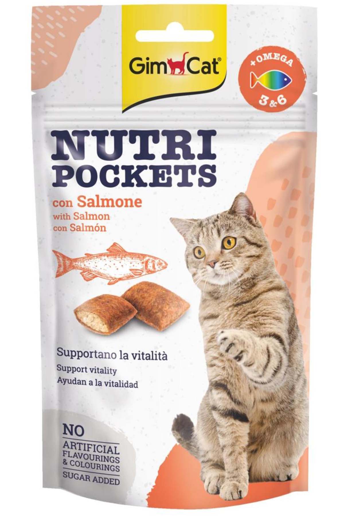 Gimcat Nutri Pockets Somonlu Kedi Ödülü 60gr