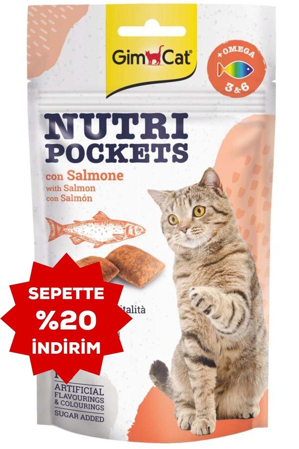 Gimcat Nutri Pockets Somonlu Kedi Ödülü 60gr
