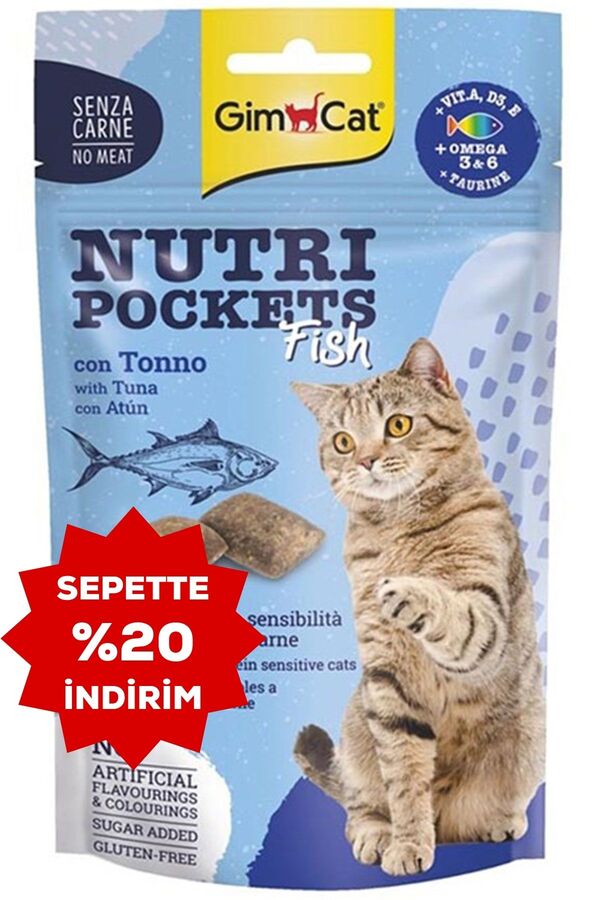 Gimcat Nutri Pockets Ton Balıklı Kedi Ödülü 60gr