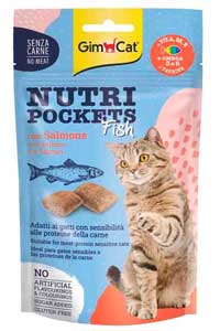 GIMCAT - Gimcat Nutripockets Balıklı ve Somonlu Kedi Ödülü 60 Gr