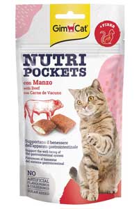 GIMCAT - Gimcat Nutripockets Biftekli Malt Kedi Ödül Tableti 60gr