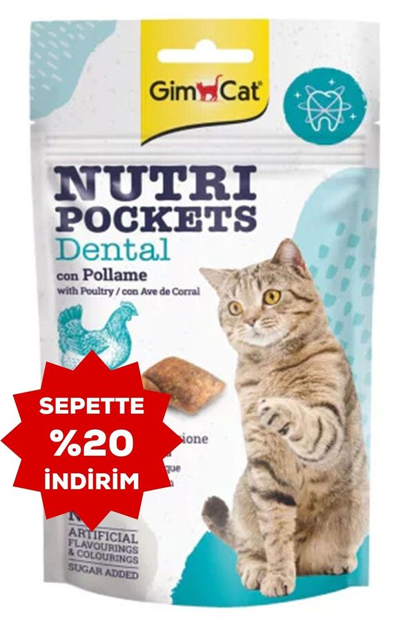 Gimcat Nutripockets Dental Kedi Ödül Tableti 60gr