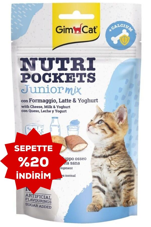 GimCat Nutripockets Mix Yavru Kedi Ödülü 60 gr