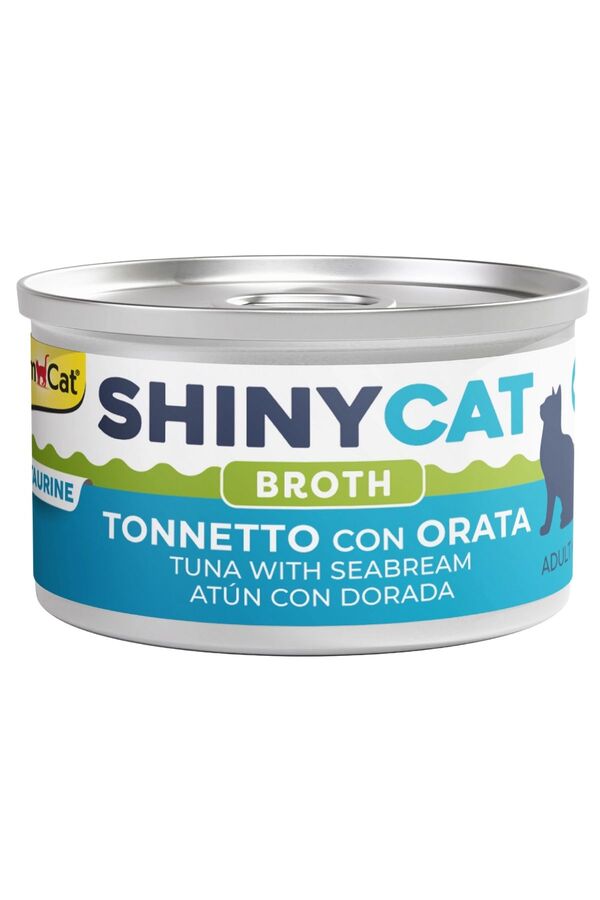 Gimcat Shinycat Broth Çipuralı Ton Balıklı Kedi Konservesi 70gr