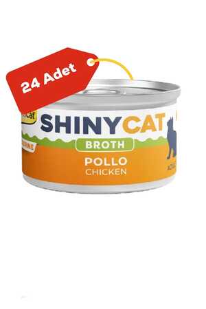 Gimcat Shinycat Broth Tavuklu Kedi Konservesi 70gr 24lü - Thumbnail