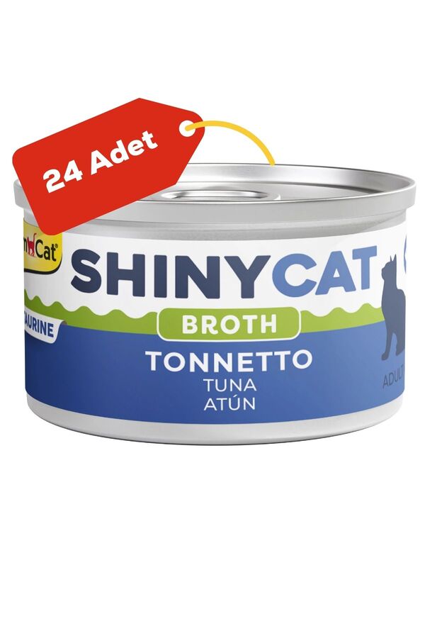 Gimcat Shinycat Broth Ton Balıklı Kedi Konservesi 70gr 24lü