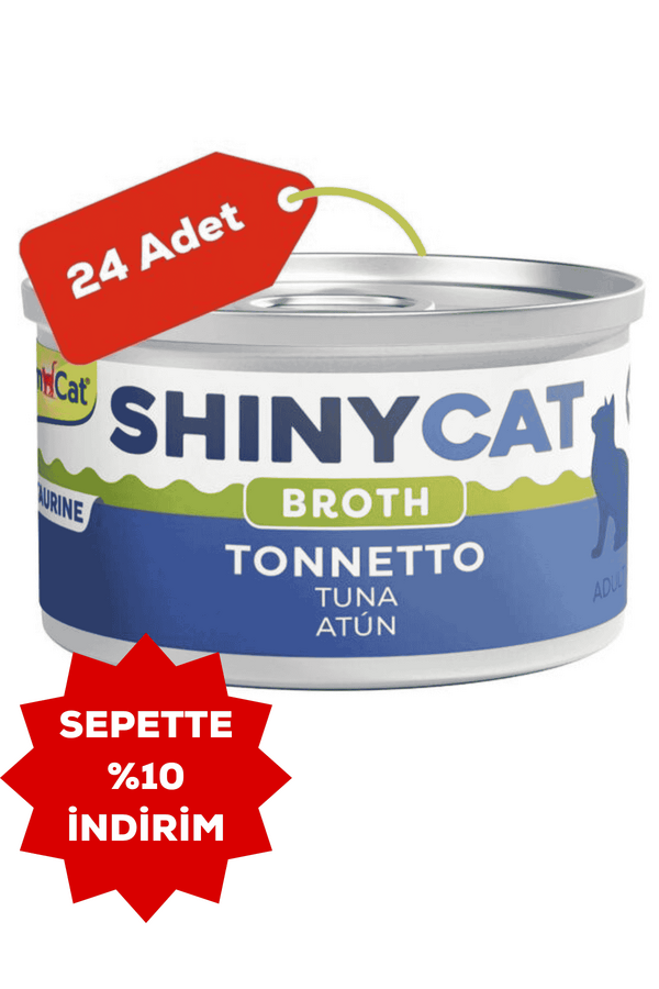 Gimcat Shinycat Broth Ton Balıklı Kedi Konservesi 70gr 24lü