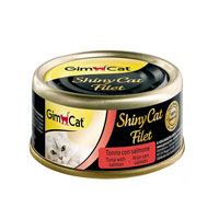 GIMCAT - Gimcat Shinycat Fileto Tuna Balıklı Ve Somonlu Yetişkin Kedi Konservesi 70 Gr