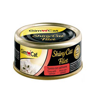 GIMCAT - Gimcat Shinycat Fileto Tuna Balıklı ve Somonlu Yetişkin Kedi Konservesi 70gr