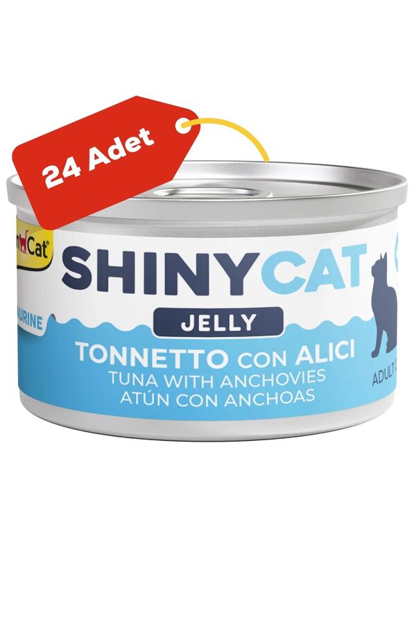 Gimcat Shinycat Jelly Ançüezli ve Ton Balıklı Kedi Konservesi 70gr 24lü