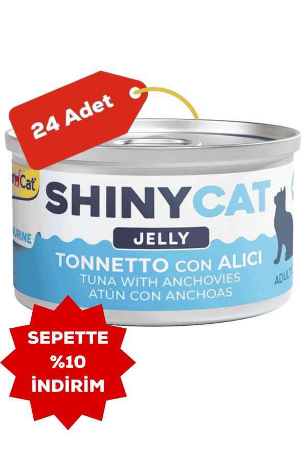 Gimcat Shinycat Jelly Ançüezli ve Ton Balıklı Kedi Konservesi 70gr 24lü