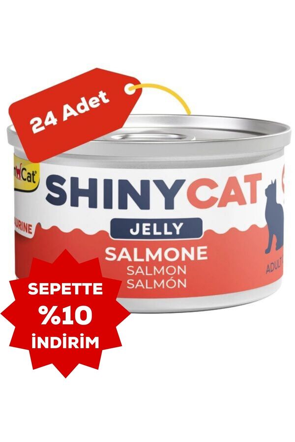 Gimcat Shinycat Jelly Somon Balıklı Kedi Konservesi 70gr 24lü