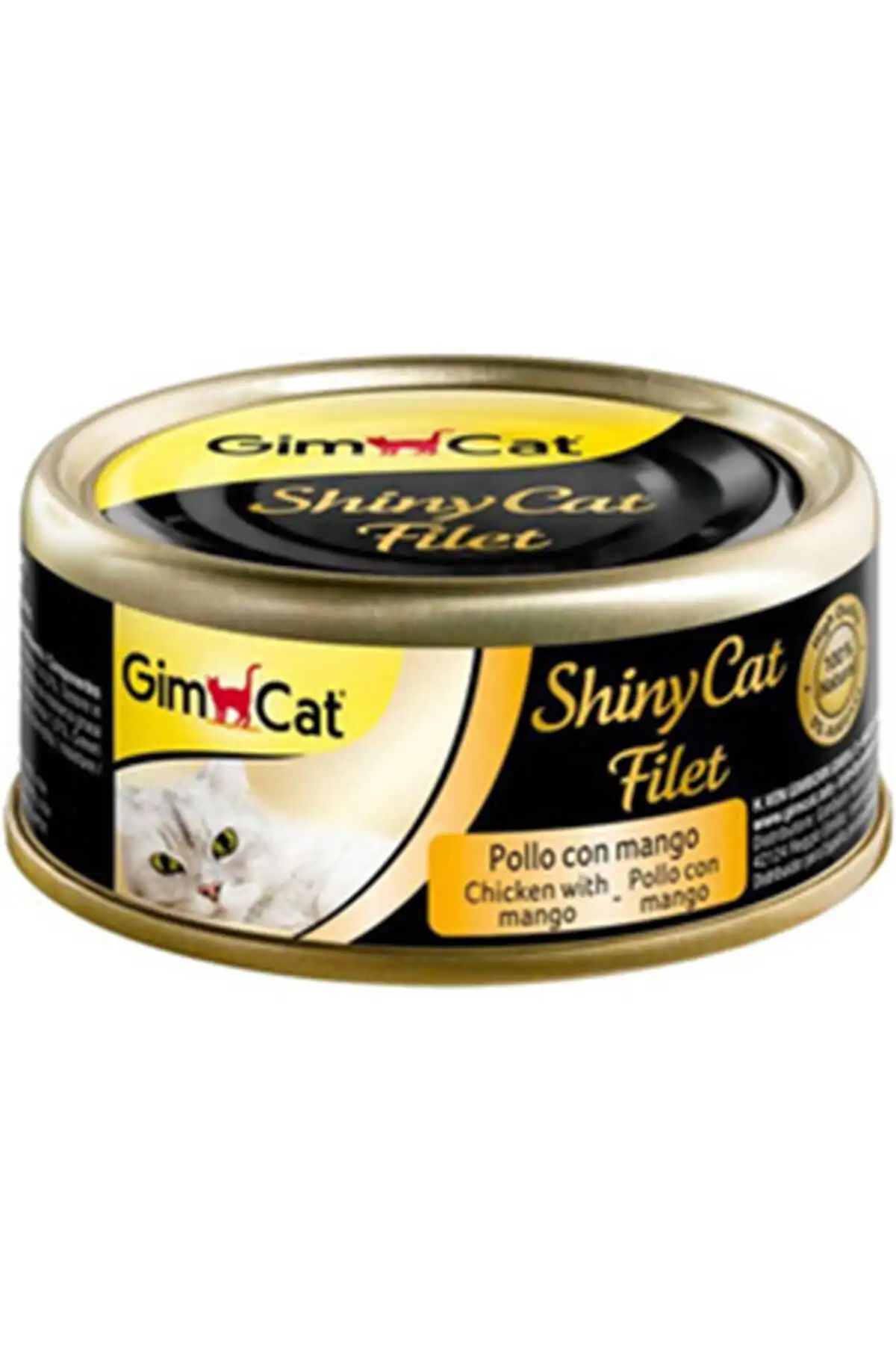 GimCat ShinyCat Fileto Tavuk ve Mangolu Kedi Konservesi 70gr