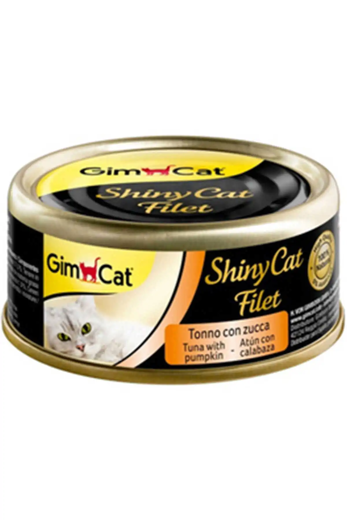 GimCat ShinyCat Fileto Ton Balığı ve Kabaklı Kedi Konservesi 70gr
