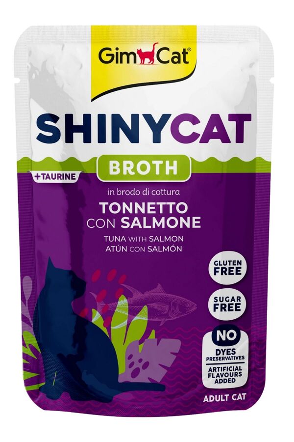 Gimcat Shinycat Pouch Ton Balıklı ve Somonlu Yetişkin Kedi Konservesi 70gr