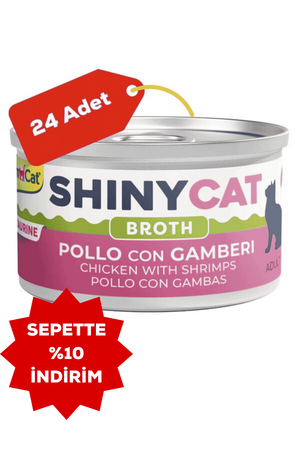 GIMCAT - GimCat ShinyCat Tavuk ve Karidesli Kedi Konservesi 70gr 24lü
