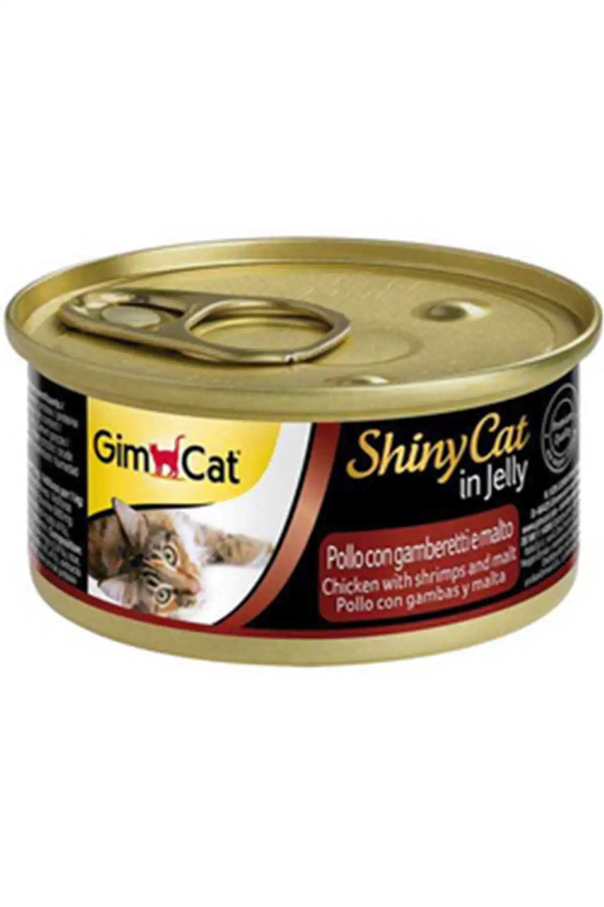 GimCat ShinyCat Tavuk Karides ve Malt Özlü Kedi Konservesi 70gr