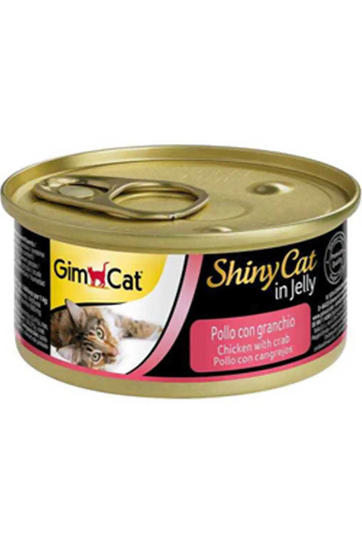 GimCat ShinyCat Tavuk ve Yengeçli Kedi Konservesi 70gr