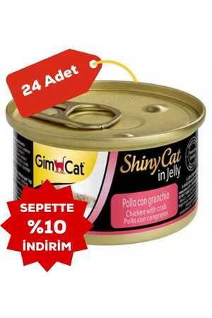 GIMCAT - GimCat ShinyCat Tavuk ve Yengeçli Kedi Konservesi 70gr 24lü