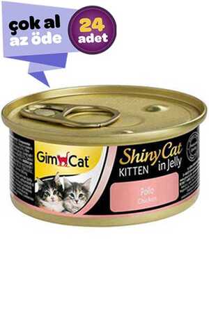 GimCat ShinyCat Tavuklu Yavru Kedi Konservesi 24x70gr (24lü)