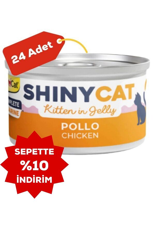 GimCat ShinyCat Tavuklu Yavru Kedi Konservesi 70gr 24lü