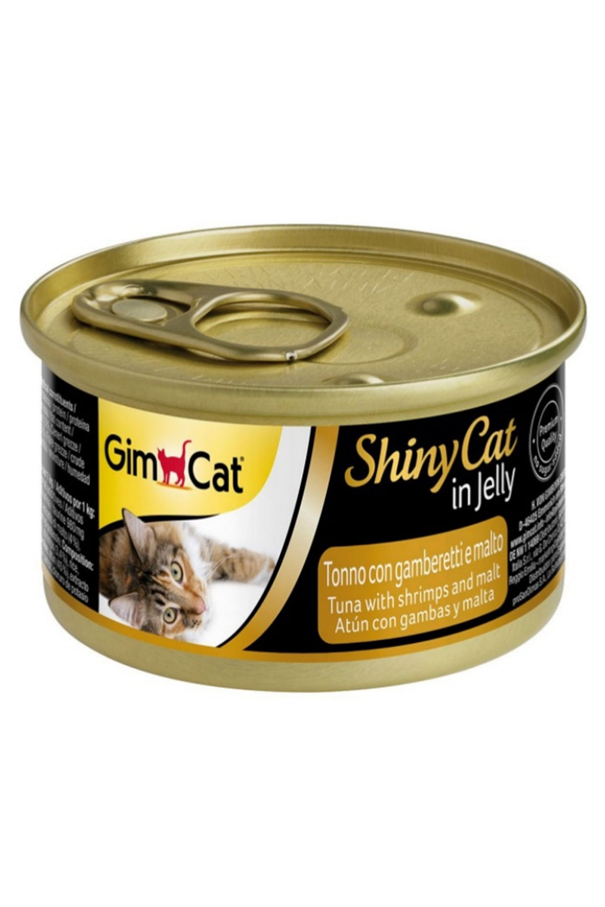 GimCat ShinyCat Ton Balığı Karides ve Malt Özlü Kedi Konservesi 70gr