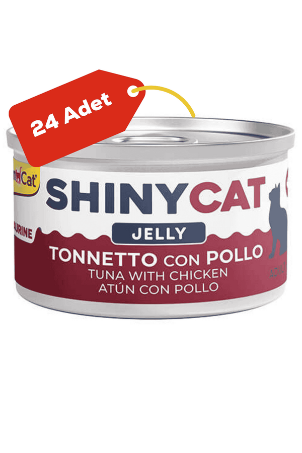 GimCat ShinyCat Ton Balığı ve Tavuklu Kedi Konservesi 70gr 24lü