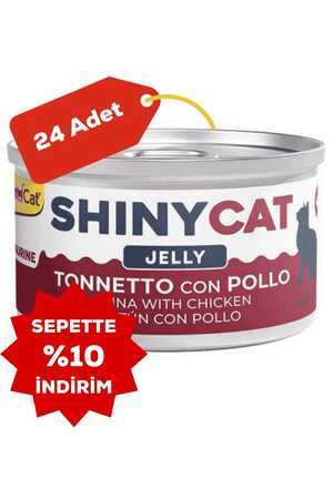 GIMCAT - GimCat ShinyCat Ton Balığı ve Tavuklu Kedi Konservesi 70gr 24lü