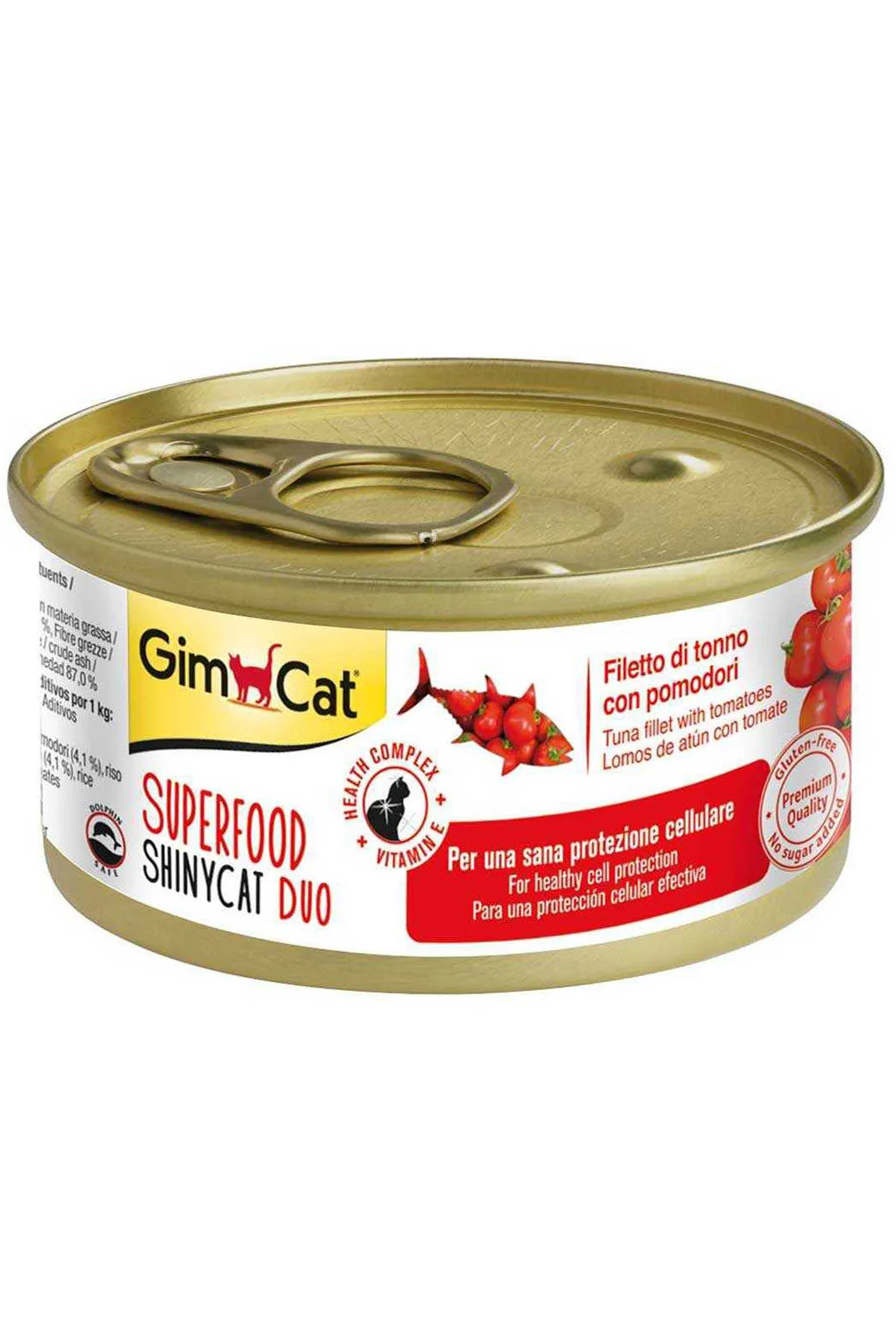 GIMCAT - Gimcat Shinycat Fileto Ton Balığı ve Domatesli Kedi Konservesi 70gr