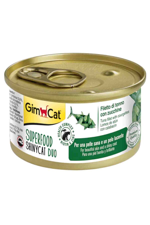 GimCat ShinyCat Tuna Balığı ve Kabaklı Kedi Konservesi 70gr
