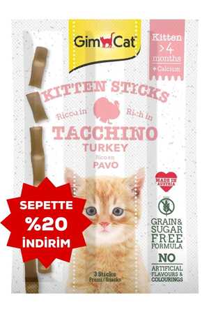 GimCat Sticks Kitten Hindili Yavru Kedi Ödül Çubukları 3x3gr - Thumbnail