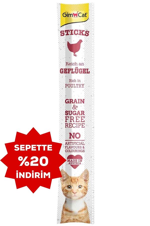 GimCat Sticks Kümes Hayvanlı Kedi Ödül Çubuğu