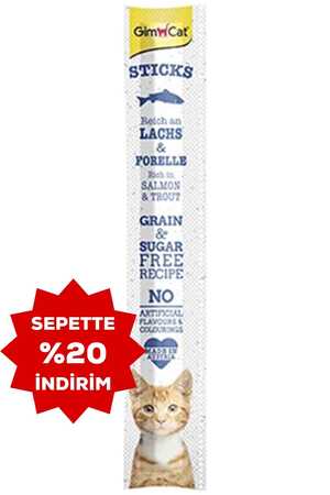 GimCat Sticks Somonlu Kedi Ödül Çubuğu - Thumbnail