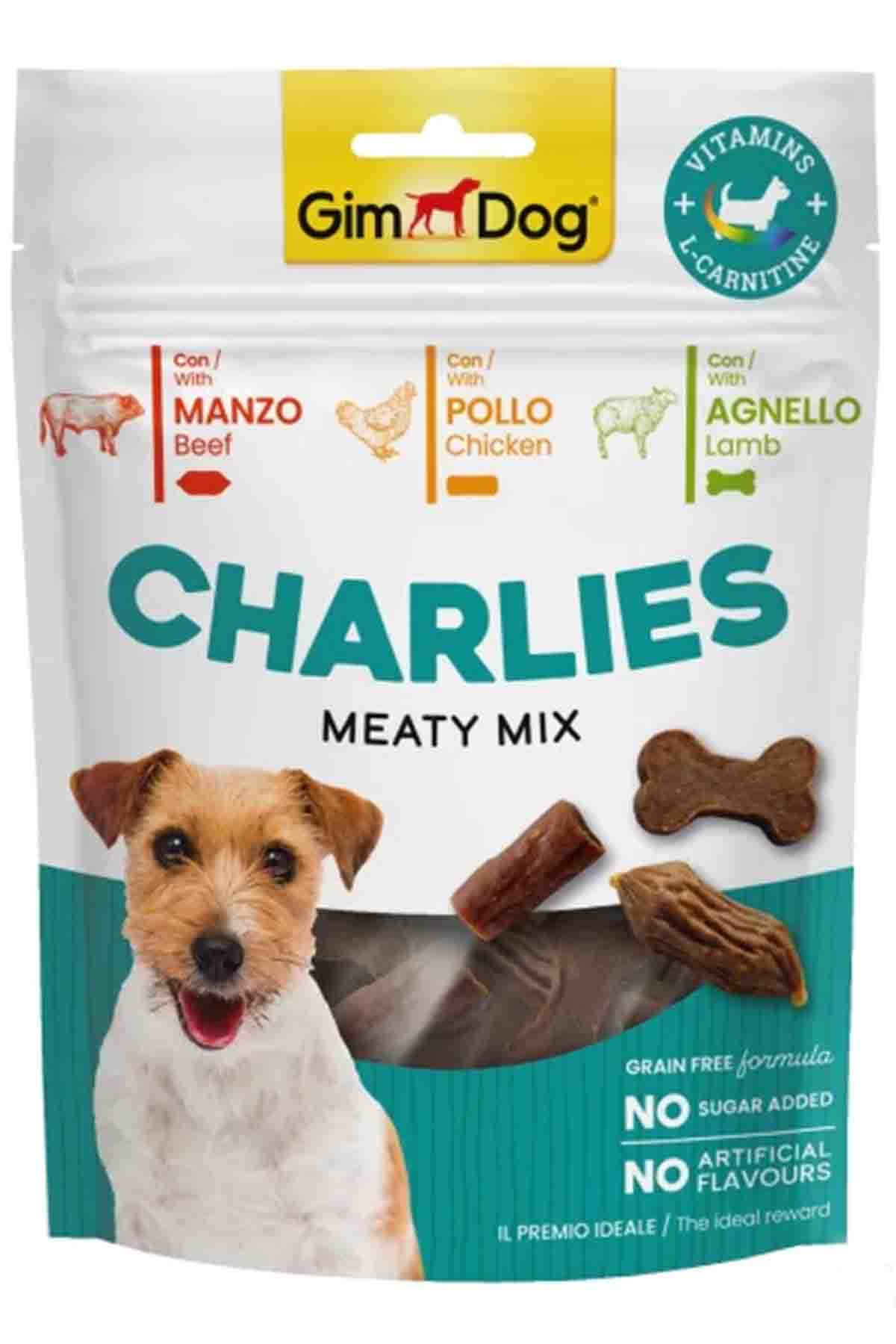 Gimdog Charlies Meaty Mix Sığır Etli, Tavuklu, Kuzu Etli Köpek Ödülü 70gr